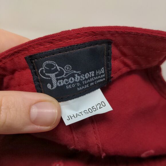 Jacobson Men's Strapback Hat Embroidered Alex Bay The River Logo - Picture 7 of 7